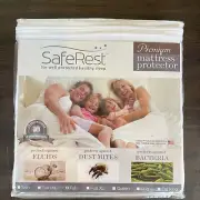 SafeRest Premium Mattress Protector Size Full New Dust Mites Protection.