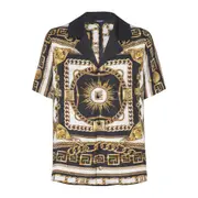 [Balmain] Balmain Graphic-print Shirt M WHITE/BLACK