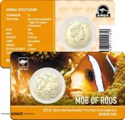 2022 $1 Mint MOR Barrier Reef Anenome Fish Privy Brisbane ANDA SHOW Coin UNC RAM