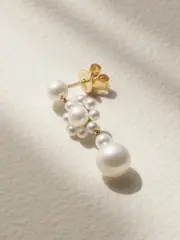 [Sophie Bille Brahe] Sophie Bille Brahe - Petite Marguerite De Mariage 14-karat Gold Pearl Single Earring - Ivory - One size One size Ivory