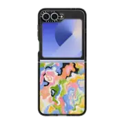 Galaxy Z Flip6 Impact Case Rainbow Camo by Katie Over
