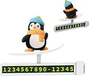 Temporary Car Parking Sign,Cartoon Center Consoles Sliding Decoration - Surfer Boy Skateboard Dash Screen Decor for Car Lover