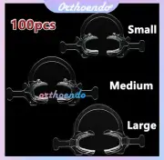 100 Transparent C-Shape Mouth Opener Dental Oral Cheek Retractor Medical Plastic
