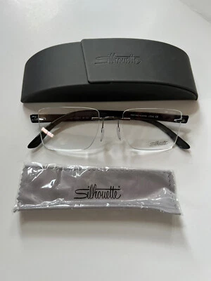 Silhouette 5246 Shape 5250 New Drill Mount Glasses with Case and Lens Cloth