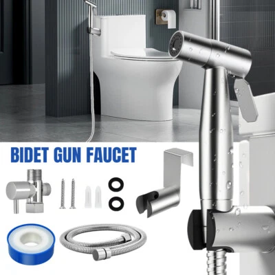 Handheld Bidet Gun Faucet Sprayer for Toilet-Adjustable Water Pressure Jet Spray
