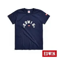 在飛比找樂天市場購物網優惠-EDWIN 紅標金屬字LOGO短袖T恤-女款 丈青色 #50