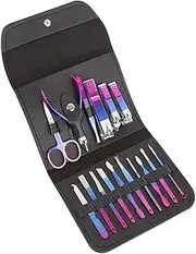 Nail Clippers Set 16pcs Colorful Nail Scissors Set Home Manicure Tools Suitable for Travel and Beauty Portable Travel Beauty Kit Nail Cutting Kit