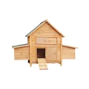 Furtastic Wooden Chicken Coop & Rabbit Hutch With Ramp Nesting Boxes