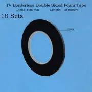 10 Sets of 3.5mm Double Sided Foam Tape for Borderless TV LCD Screen Frameless
