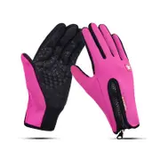 Gloves Outdoor Sport For Men And Women Skiing With Cold Proof Touch Screen Pink