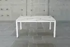 Dining Table Extensible Plan Glass Extra Light Modern Base Metal