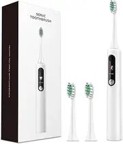 Electric Toothbrush,Premium Quality,Sonic DIY,Rechargeable Battery Portable with LCD Display Smart Timer, 2 Brush Heads with Cover, Home School Travel Use