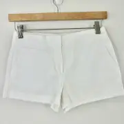 J.Crew Crewcuts Chino Shorts Girls Size 10 White Low Rise Summer Beach 60s 70s