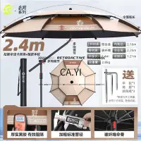 在飛比找Yahoo!奇摩拍賣優惠-黑膠戶外傘 萬向調整傘 釣魚遮陽傘 升級不鏽鋼全杆  防風釣