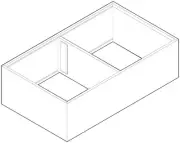Blum ZC7F400RSP Grey Ambia-Line Deep Drawer Insert