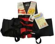 NASCAR Jeff Gordon 24 Men's XL Safety Life Jacket Vest 50-60 Chest Flames Red