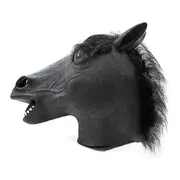 Sztxj Horse Mask Party Dress Up Horse Head Masks for Adults Men Masquerade (Black)