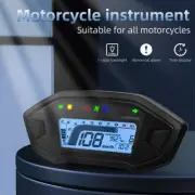 Universal Motorcycle LCD Digital Speedometer 7 Colors Backlight Odemeter Tachome
