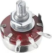 Potentiometers, 10K Ohm Variable Resistors Single Turn Rotary C, Film Taper Potentiometer WTH118-10K, 1Pcs,（Aicosineg）