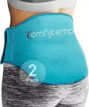Back Ice Pack Wrap 2Gel Pack Reusable Lumbar Microwave Heat Pads for Pain Relief