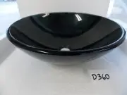 Moody Blue Foil Round Glass Vessel Sink (D360)