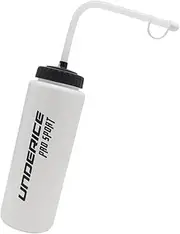 THJOPOKEEL 1 Liter Sports Water Bottle W/Long Straw Hockey Lacrosse Water Bottle with Straw BPA Free Easy Squeeze Plastic Use W/Sport Helmet in Football Baseball Gym Yoga