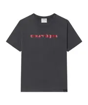 Courrèges Logo Printed Crewneck T-Shirt S,XL,XS,L,XXL,M Stone washed grey/ruby color