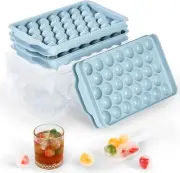 3 Pack Ice Trays for Freezer, 99 PCS Ice Cube Tray with Lid and Bin, round Ice C