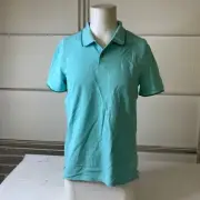 Calvin Klein Collared Short Sleeve Polo Shirt Men's Size M Aqua Sky