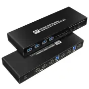 HDMI kvm Switch 2 Monitors 2 Computers edid Emulator 2k 144hz Extended Display