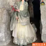 🚚快出🚚女生裙子套裝裙子 印花漢服套裝 古風裙子 齊胸襦裙 漢風韻軒【雅頌】唐製齊胸襦裙對襟一片式全套春夏鞦款唐