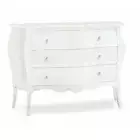 Chest of Drawers Dresser' Bedside Table 3 Rounded White Art Povera Classic