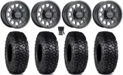 Method 414 15" Wheels Black +38mm 30" Intersect Tires Can-Am Renegade Outlander