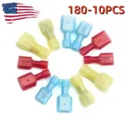 200PCS Insulated Nylon Female Male Spade Terminal Wire 22-10AWG Connectors Crimp