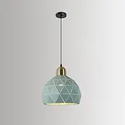 TONFON E27 Pierced Lampshade Pendant Light Modern Geometric Metal Chandelier Dining Table Foyer Hanging Light for Kitchen Island Entryway Dining Room Study Room Living room Bar Ceiling Light Fixture(G