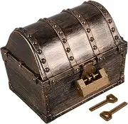 ZUNOXAZ Pirate Treasure Chest present Box Vintage Keepsake Jewelry Storage Box for Trinket Organizer with Lid for Parties Classroom Decor