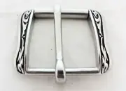 Jeremiah Watt Flank Roller Buckle 1 3/4" Black Western Saddle Cinch Horse Tack