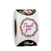 Thank You Stickers Seal Labels Flower Stickers For Hand Made Gift Or Wedding Decor Labels Stationery Stickers