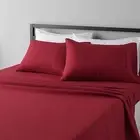 800TC Egyptian Cotton BurgundySolid AU Bed Sheet Set King/Single/3-Quarter/Queen