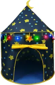 Play Tent for Boys Girls, with Star Lights and Storage Carrying Bag, Pop up Play