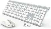 Wireless Keyboard and Mouse,Rechargeable Keyboard and Mouse 2.4G Mouse and Keybo