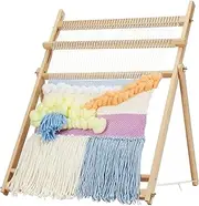 Sawvolker Weaving Loom with Stand 25.2" HX19.3 W,Wooden Multi-Craft Weaving Loom Arts & Crafts, Extra-Large Weaving Frame Loom,Develops Creativity Frame Loom with Stand for Beginner,Loom Large