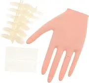 SAFIGLE Acrylic Nails Practice Hand Mannequin Fake Hand Nail Tips Flexible Plastic Mannequin for Art for Beginners