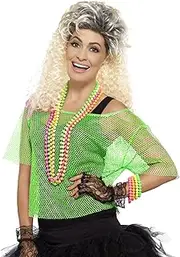 Smiffys Fishnet Top, Neon Green, Size 16-22, Unisex-Babies, Adults, Party-goers, Costume, Women, Carnival, Fancy Dress