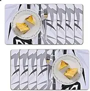 Clevinger Placemats Set of 8, Table Place Mats Stain-Resistant Heat-Resistant, Washable Wipeable Place Mat for Kitchen Dining Table Decoration Indoor Outdoor, 34x26.5CM (Set of 8, Bamboo)