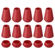 20Pcs Plastic Cord Lock Bell End Stopper Cord End Lock Rope Fastener, Red