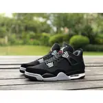 高品質特賣 AIR JORDAN 4 RETRO BLACK CAT 2.0 “BLACK CANVAS” AJ4 運動