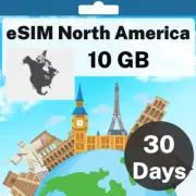 eSIM North America - 10 GB - 30 Days - Travel eSIM | QR code activation