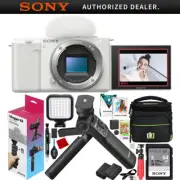 Sony ZV-E10 Mirrorless APS-C Alpha Camera Body + ACCVC1 Vlogger Kit White Bundle