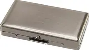坪田パール(Tsubota Pearl) Casual Metal RYO Case Mini 1-23726-51 Black Satin Hand Rolled Cigarette Case, Slim Use, Storage of 12
